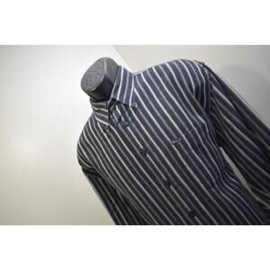 Faconnable France Dress Shirt Striped Long Sleeve Button Up Mens Size Large